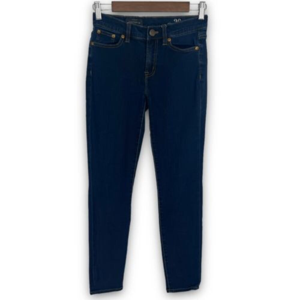 J. Crew Dark Wash Mid Rise Toothpick Stretch Skinny Jeans Size 26